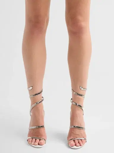 René Caovilla Women's Juniper 105MM Leather Sandals | Thumbnail 2