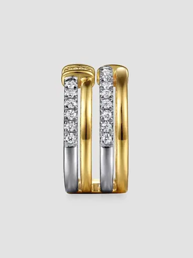 Gabriel & Co Women's Bujukan Two-Tone 14K Gold & 0.60 TCW Diamond Multi-Band Ring | Thumbnail 4 Gabriel & Co Women's Bujukan Two-Tone 14K Gold & 0.60 TCW Diamond Multi-Band Ring | Thumbnail 4