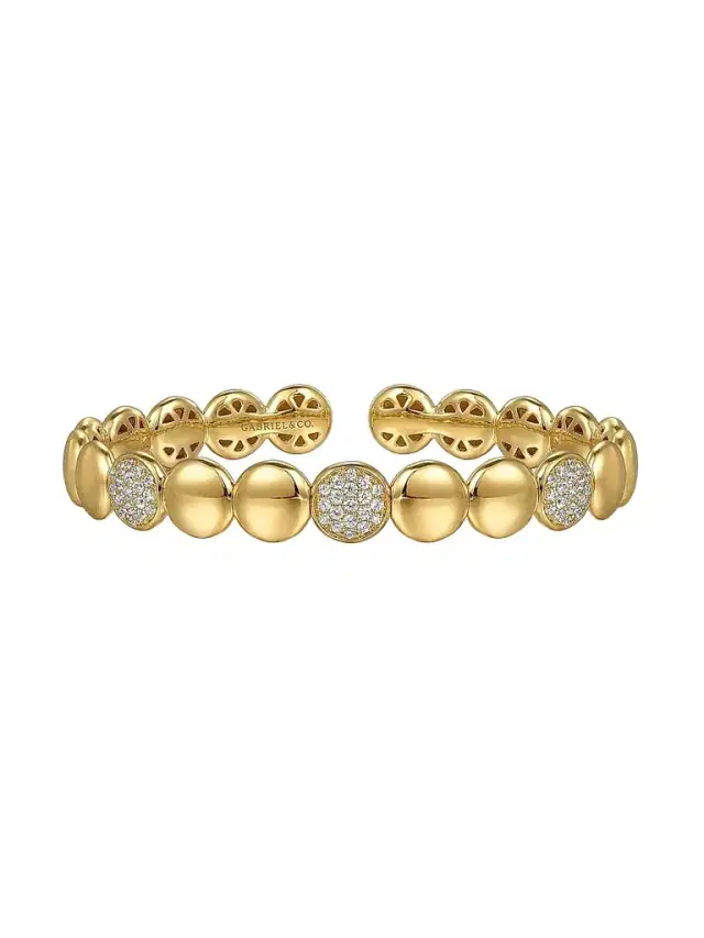 Women's Contemporary 14K Yellow Gold & 0.55 TCW Diamond Cuff Women's Contemporary 14K Yellow Gold & 0.55 TCW Diamond Cuff