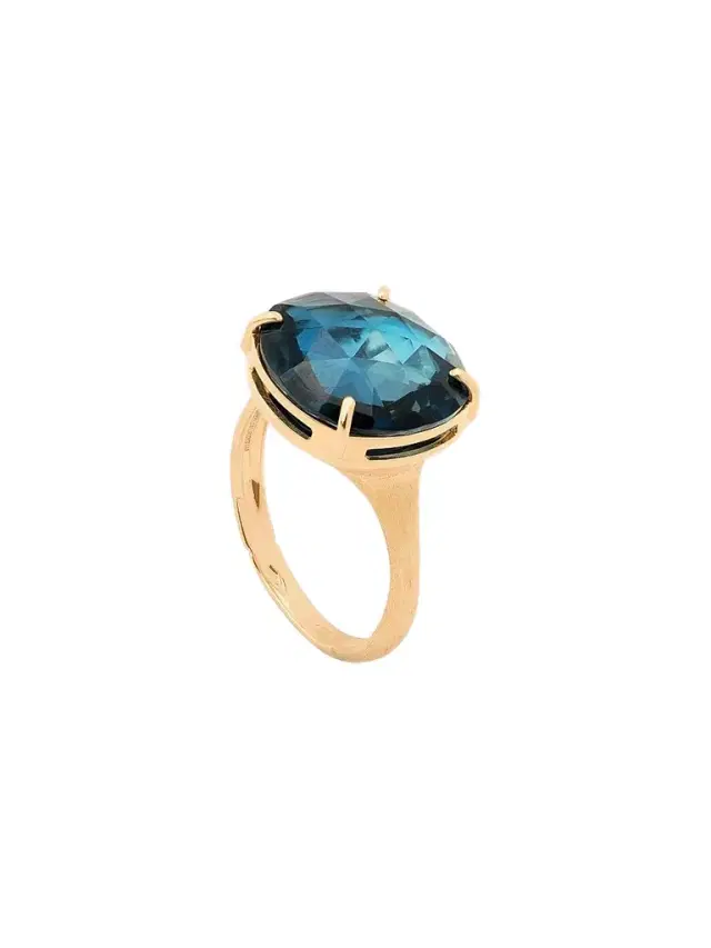 MARCO BICEGO Women's Jaipur 18K Yellow Gold & London Blue Topaz Cocktail Ring