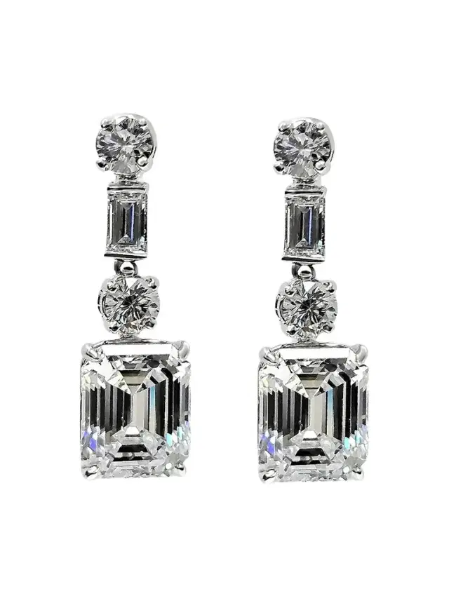 FANTASIA by DESERIO Women's Sterling Silver & 13.60 TCW Cubic Zirconia Drop Earrings