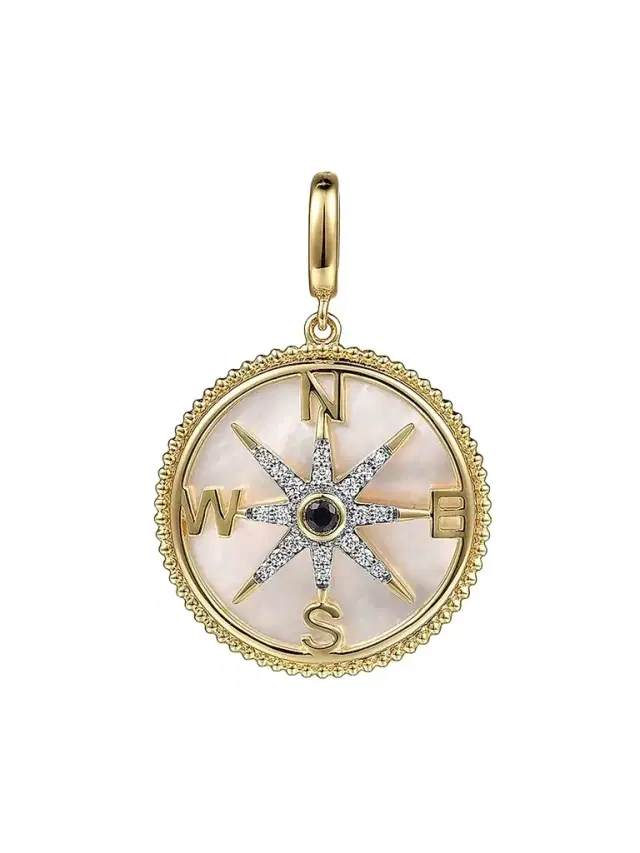 Women's Bujukan 14K Yellow Gold & Multi-Gemstone Compass Medallion Women's Bujukan 14K Yellow Gold & Multi-Gemstone Compass Medallion