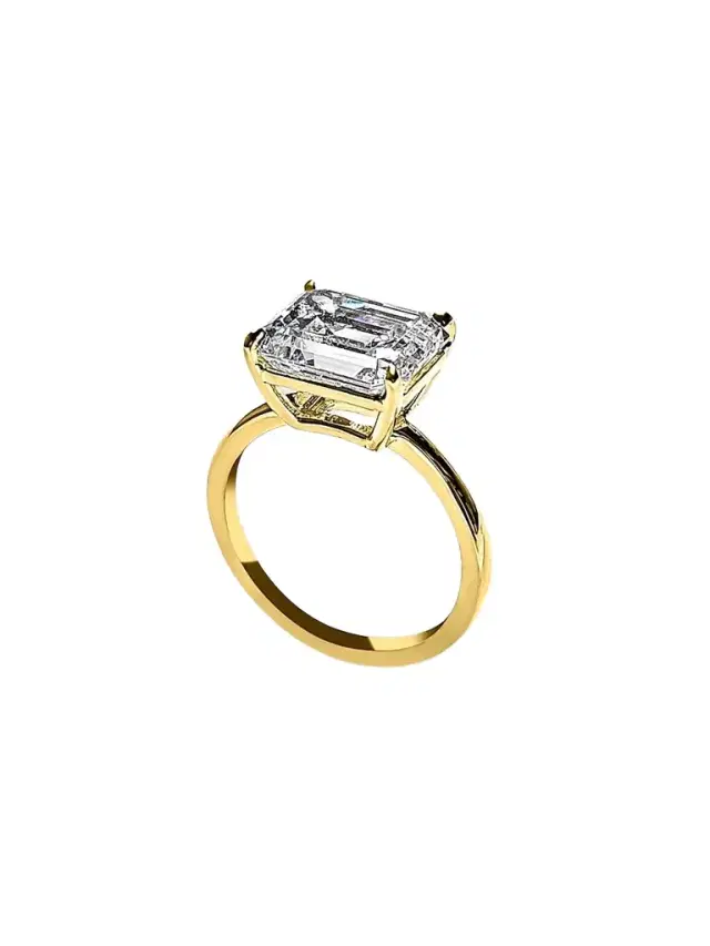 FANTASIA by DESERIO Women's 14K Yellow Gold & 5.00 TCW Cubic Zirconia Solitaire Ring