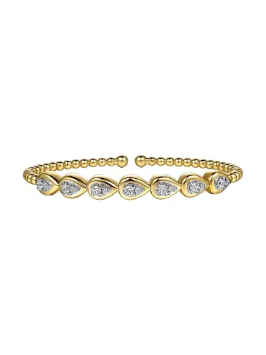 Gabriel & Co Women's Bujukan Two-Tone 14K Gold & 0.50 TCW Diamond Beaded Cuff | Thumbnail 1 Gabriel & Co Women's Bujukan Two-Tone 14K Gold & 0.50 TCW Diamond Beaded Cuff | Thumbnail 1