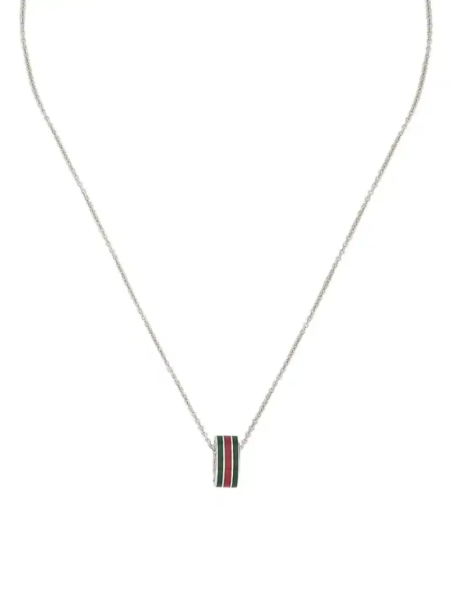 Gucci Women's Interlocking Sterling Silver & Enamel Pendant Necklace