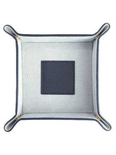 Royce New York Suede-Lined Leather Catchall Valet Tray | Thumbnail 1