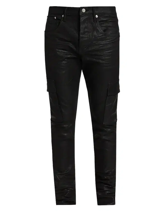 Purple Brand Men's Tar Coated Cargo Pants