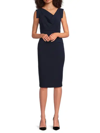 BLACK HALO Women's Jackie Belted Sheath Dress | Thumbnail 2