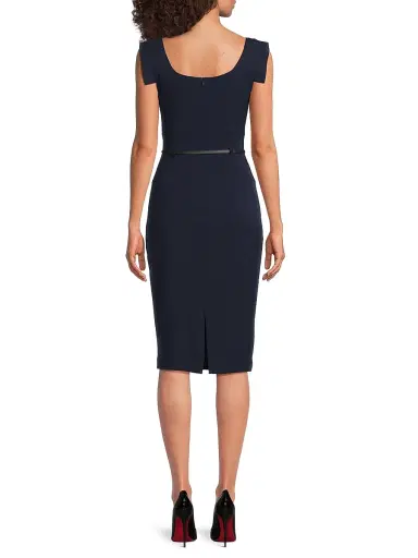 BLACK HALO Women's Jackie Belted Sheath Dress | Thumbnail 5