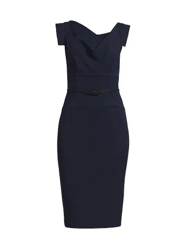 BLACK HALO Women's Jackie Belted Sheath Dress | Thumbnail 1