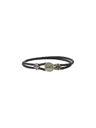JOHN VARVATOS Men's Artisan Metals Double Strand Leather Bracelet | Thumbnail 1