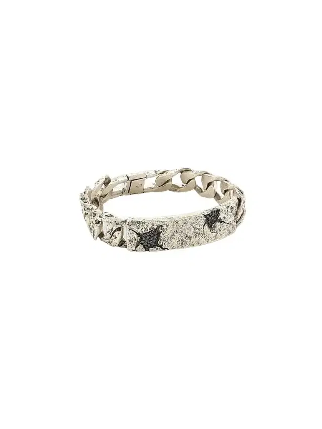 Men's Artisan Metals Sterling Silver & Black Diamond ID Tag Chain Bracelet