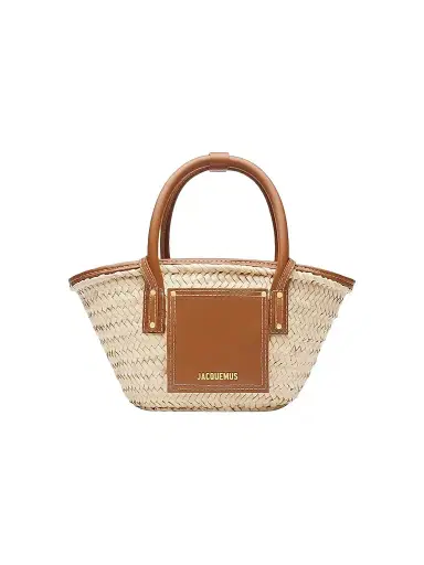 Jacquemus Women's Le Petit Panier Woven Tote Bag | Thumbnail 1