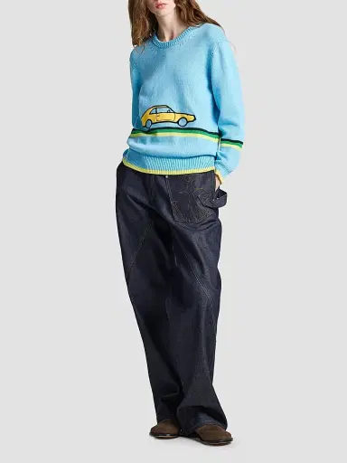 JW Anderson Women's Car Knit Cotton Jumper | Thumbnail 2