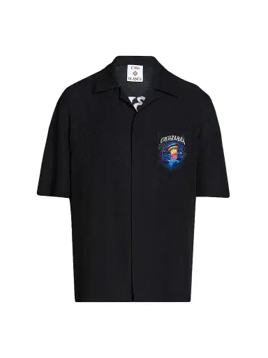 Casablanca Men's Silk Short-Sleeve Camp Shirt | Thumbnail 1