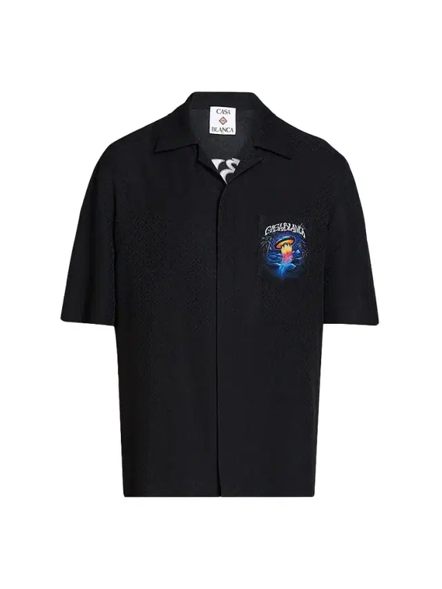 Casablanca Men's Silk Short-Sleeve Camp Shirt