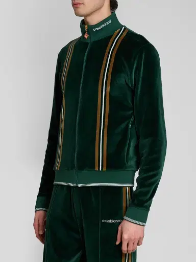 Casablanca Men's Velour Striped Track Jacket | Thumbnail 4