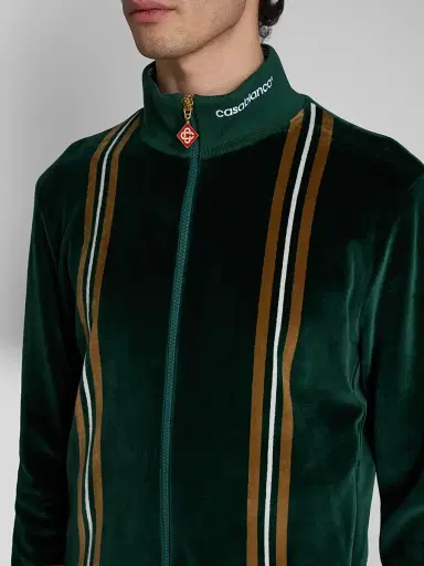 Casablanca Men's Velour Striped Track Jacket | Thumbnail 5