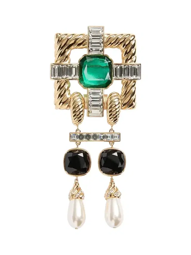Valentino Women's Hypergoutte Brooch in Metal and Resin