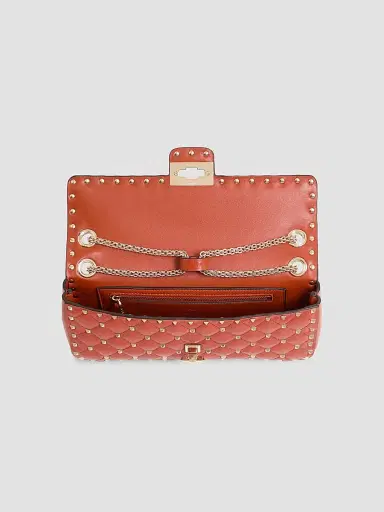 Valentino Women's Rock Stud Spike Medium Shoulder Bag in Kidskin | Thumbnail 5