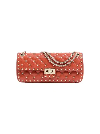 Valentino Women's Rock Stud Spike Medium Shoulder Bag in Kidskin | Thumbnail 1