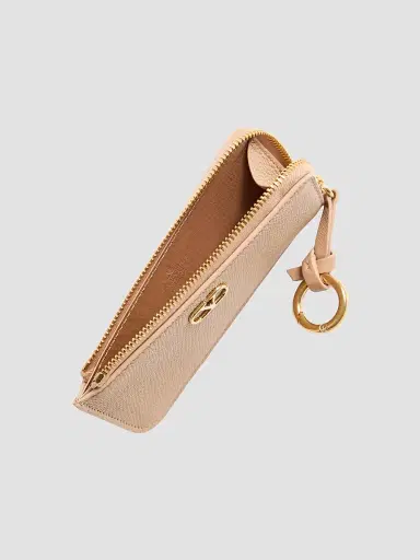 Valentino Women's Zip-Around Charm Card Holder in Grainy Calfskin | Thumbnail 3 Valentino Women's Zip-Around Charm Card Holder in Grainy Calfskin | Thumbnail 3
