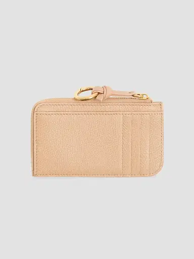 Valentino Women's Zip-Around Charm Card Holder in Grainy Calfskin | Thumbnail 4 Valentino Women's Zip-Around Charm Card Holder in Grainy Calfskin | Thumbnail 4