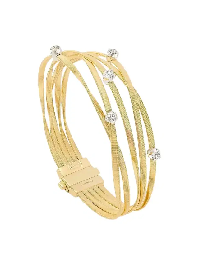 MARCO BICEGO Women's Marrakech 18K Gold & 0.4 TCW Diamond Layered Coil Bracelet