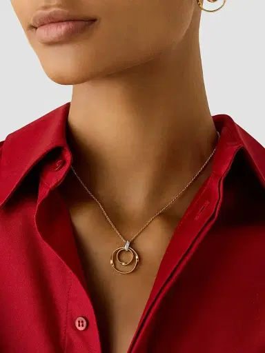 MARCO BICEGO Women's Marrakech Two-Tone 18K Gold & 0.04 TCW Diamond Pendant Necklace | Thumbnail 2