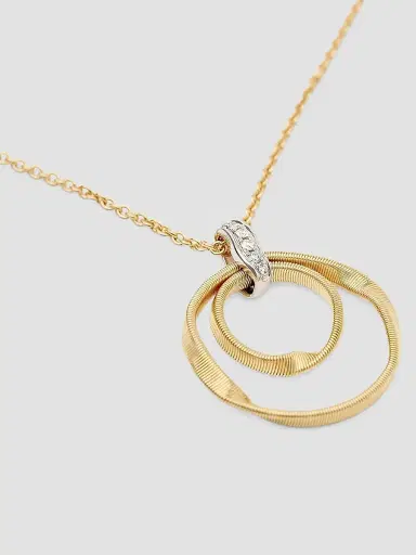 MARCO BICEGO Women's Marrakech Two-Tone 18K Gold & 0.04 TCW Diamond Pendant Necklace | Thumbnail 3