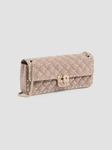 Valentino Women's Rockstud Spike Suede Medium Shoulder Bag | Thumbnail 3