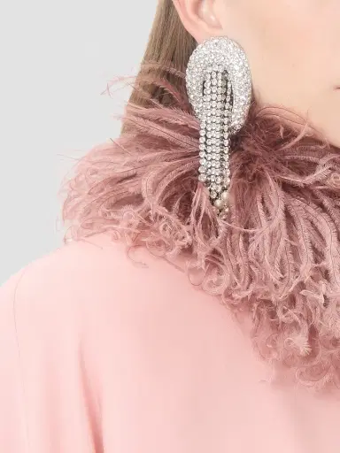 Valentino Women's Kabarett Earrings in Metal and Crystal | Thumbnail 2 Valentino Women's Kabarett Earrings in Metal and Crystal | Thumbnail 2