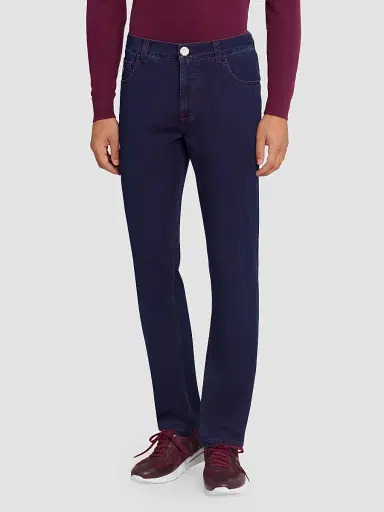 Stefano Ricci Men's Cotton Blend Tapered Jeans | Thumbnail 2 Stefano Ricci Men's Cotton Blend Tapered Jeans | Thumbnail 2