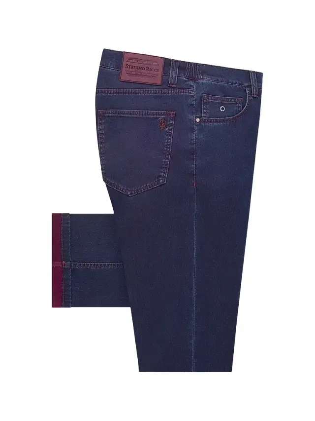 Stefano Ricci Men's Cotton Blend Tapered Jeans