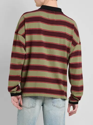 Rhude Men's Fontaine Striped Cotton Polo Shirt | Thumbnail 3 Rhude Men's Fontaine Striped Cotton Polo Shirt | Thumbnail 3