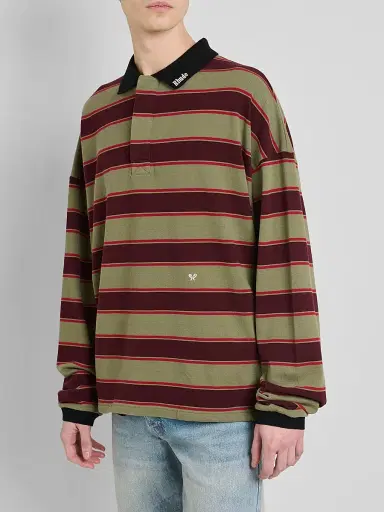 Rhude Men's Fontaine Striped Cotton Polo Shirt | Thumbnail 5 Rhude Men's Fontaine Striped Cotton Polo Shirt | Thumbnail 5