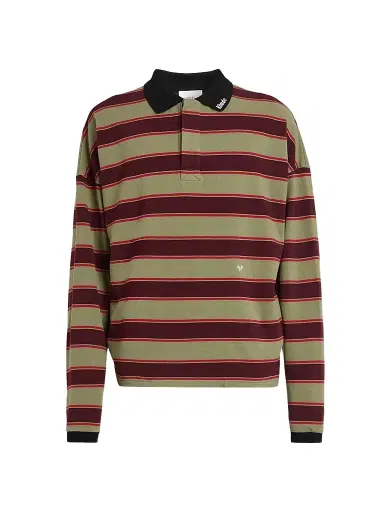 Rhude Men's Fontaine Striped Cotton Polo Shirt | Thumbnail 1 Rhude Men's Fontaine Striped Cotton Polo Shirt | Thumbnail 1