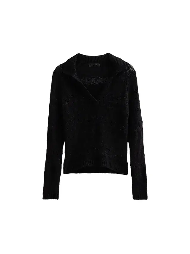 Fabiana Filippi Women's Platinum Johnny Collar Wool-Silk Blend Polo Sweater