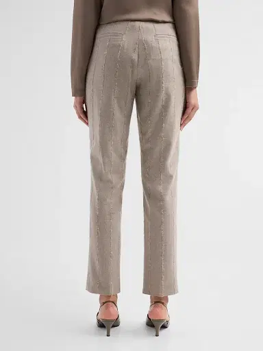 Fabiana Filippi Women's Filo Diamanté Wool-Blend Pinstriped Flannel Trousers | Thumbnail 3 Fabiana Filippi Women's Filo Diamanté Wool-Blend Pinstriped Flannel Trousers | Thumbnail 3