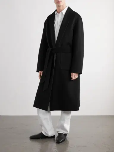 TOTEME Belted Wool Coat - Men | Thumbnail 3
