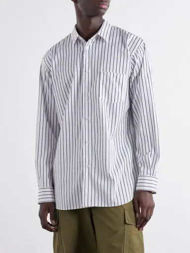 Comme des Garçons SHIRT Striped Cotton-Poplin Shirt - Men | Thumbnail 3 Comme des Garçons SHIRT Striped Cotton-Poplin Shirt - Men | Thumbnail 3