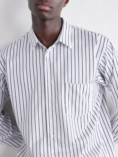 Comme des Garçons SHIRT Striped Cotton-Poplin Shirt - Men | Thumbnail 5 Comme des Garçons SHIRT Striped Cotton-Poplin Shirt - Men | Thumbnail 5
