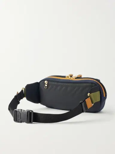 Master-Piece Link Leather-Trimmed Nylon-Twill Belt Bag - Men | Thumbnail 4