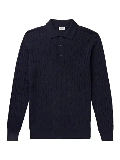 Ghiaia Cashmere Cable-Knit Cashmere Polo Shirt - Men | Thumbnail 1 Ghiaia Cashmere Cable-Knit Cashmere Polo Shirt - Men | Thumbnail 1