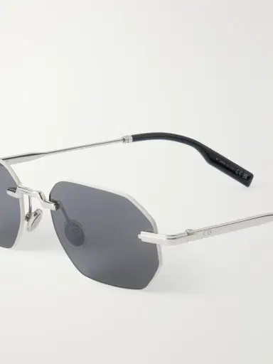 DIOR Eyewear DiorBlackSuit S19U Square-Frame Silver-Tone Sunglasses - Men | Thumbnail 3