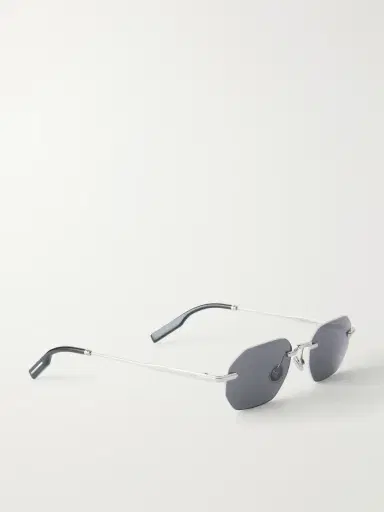 DIOR Eyewear DiorBlackSuit S19U Square-Frame Silver-Tone Sunglasses - Men | Thumbnail 4