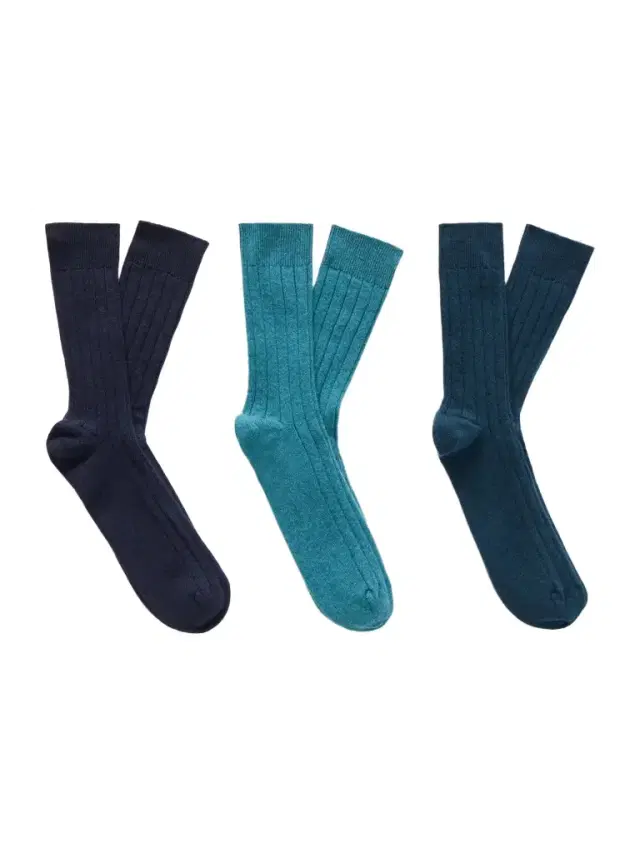 Johnstons of Elgin Set of Three Ribbed-Knit Cashmere-Blend Socks - Men