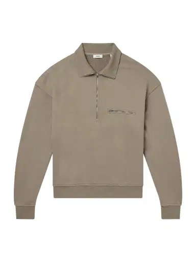 AGOLDE Pavillion Cotton-Jersey Half-Zip Sweatshirt - Men | Thumbnail 1 AGOLDE Pavillion Cotton-Jersey Half-Zip Sweatshirt - Men | Thumbnail 1