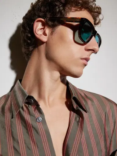 Jacques Marie Mage Yves Rectangle-Style Acetate Sunglasses - Men | Thumbnail 2