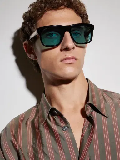 Jacques Marie Mage Yves Rectangle-Style Acetate Sunglasses - Men | Thumbnail 5